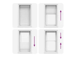 Discount Estor plisado 70x150 cm ancho tela 69,4 cm poliéster Blanco