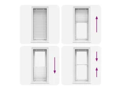 Estor plisado 65x150 cm ancho tela 64,4 cm poliéster Blanco Clearance