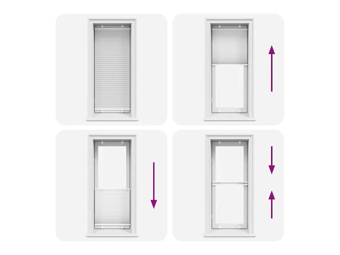Estor plisado 65x150 cm ancho tela 64,4 cm poliéster Blanco Clearance