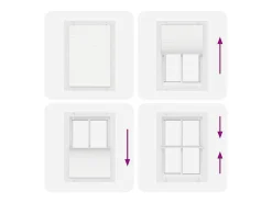 Estor plisado 95x100 cm ancho tela 94,4 cm poliéster Blanco New