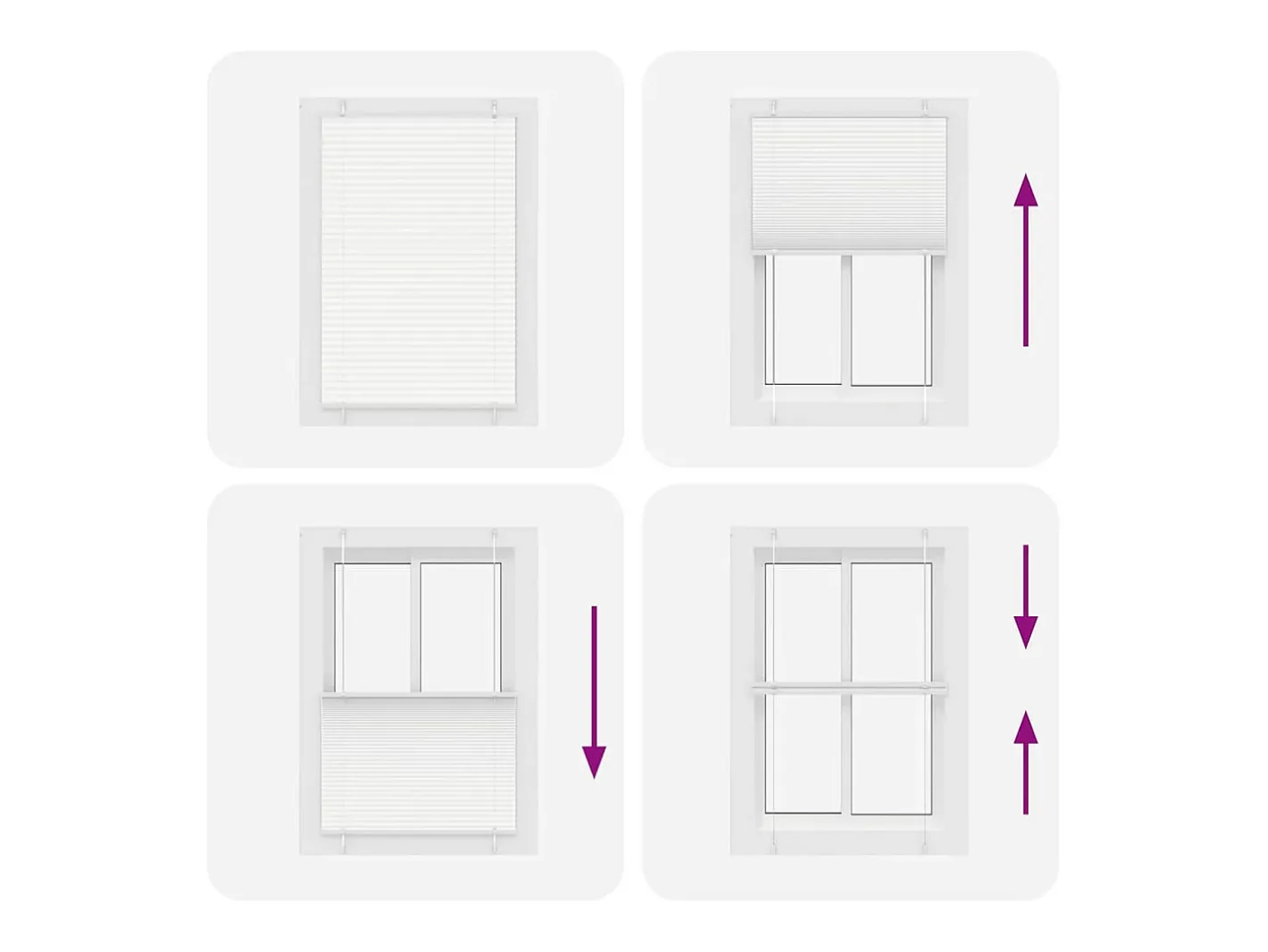 Estor plisado 95x100 cm ancho tela 94,4 cm poliéster Blanco New