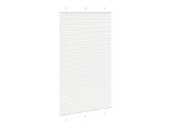 Estor plisado 115x200cm ancho tela 114,4cm poliéster Blanco Outlet
