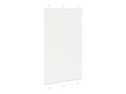 Estor plisado 115x200cm ancho tela 114,4cm poliéster Blanco Outlet