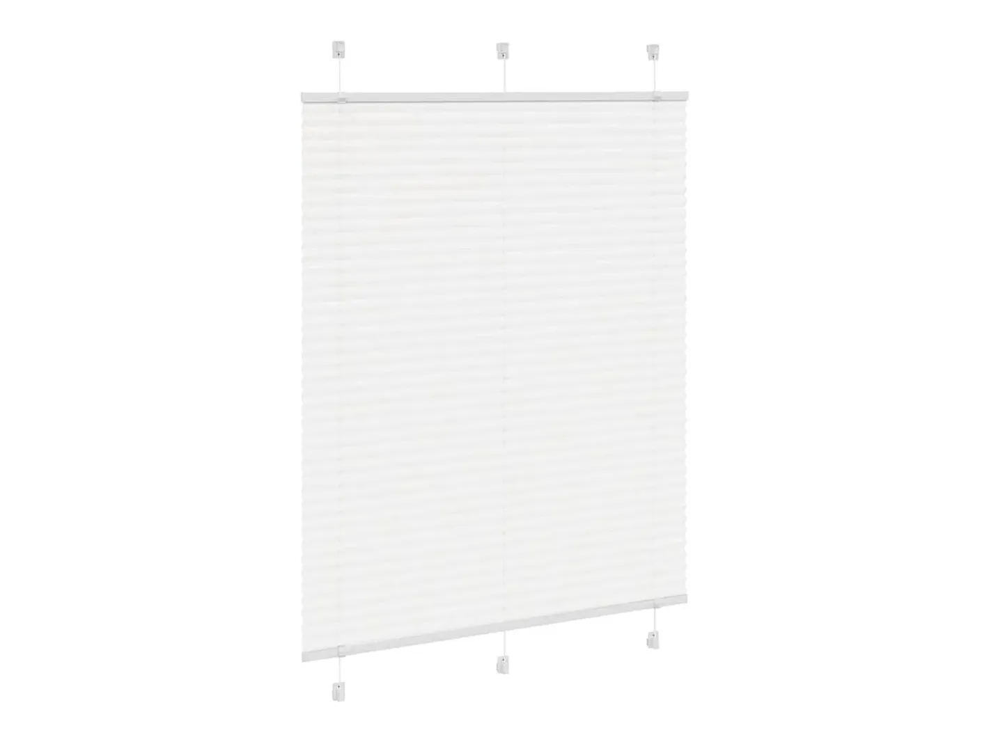 New Estor plisado 110x100cm ancho tela 109,4cm poliéster Blanco