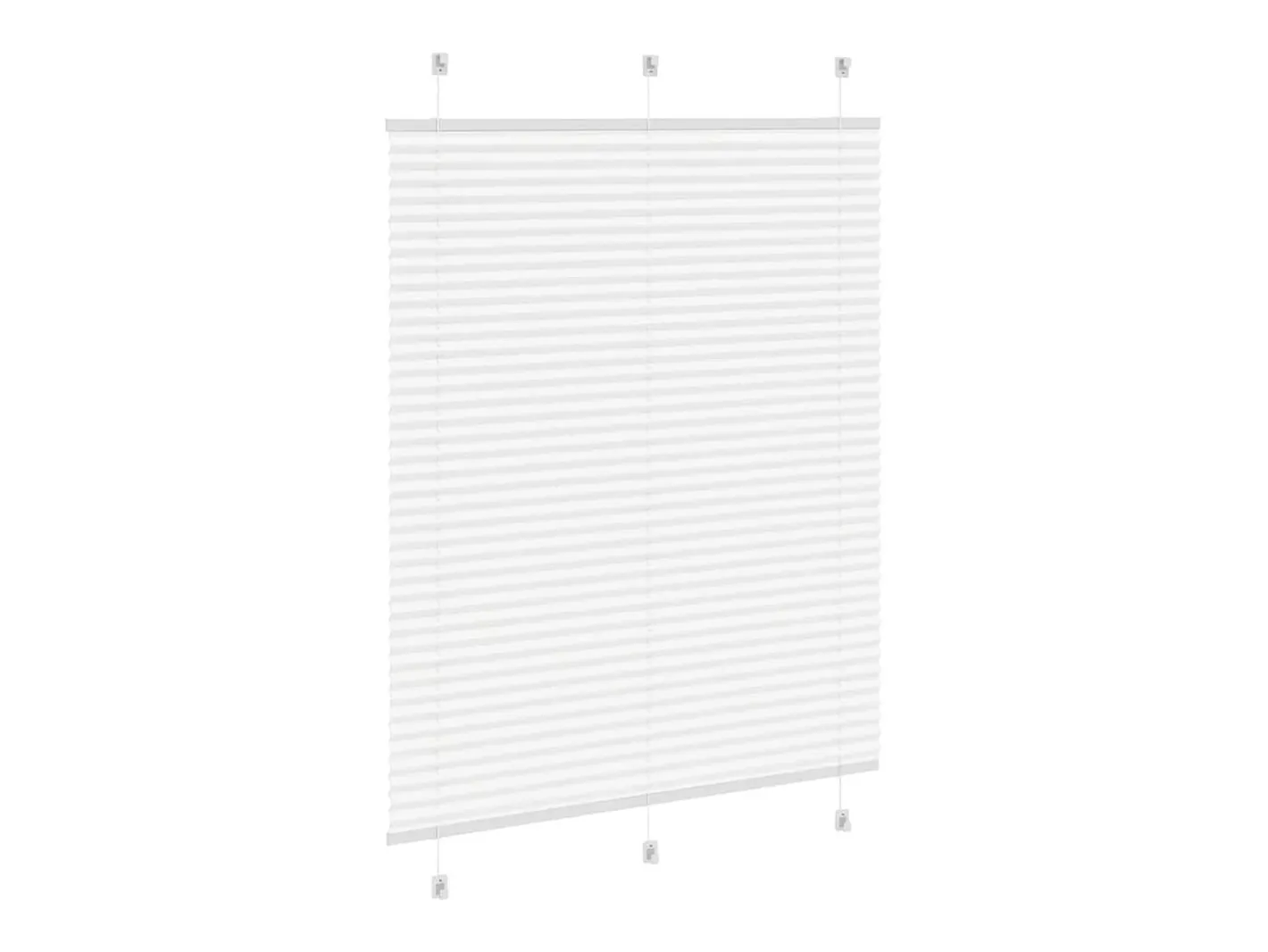 New Estor plisado 110x100cm ancho tela 109,4cm poliéster Blanco