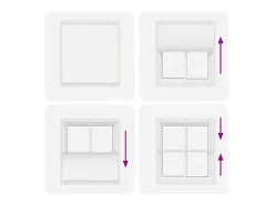 Estor plisado 115x150cm ancho tela 114,4cm poliéster Blanco Clearance