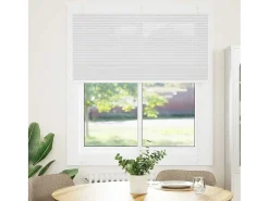 Estor plisado 115x150cm ancho tela 114,4cm poliéster Blanco Clearance