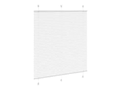 Estor plisado 115x150cm ancho tela 114,4cm poliéster Blanco Clearance