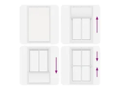 Estor plisado 120x200cm ancho tela 119,4cm poliéster Blanco Clearance