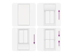Estor plisado 105x200cm ancho tela 104,4cm poliéster Blanco