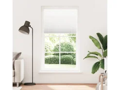 Estor plisado 105x200cm ancho tela 104,4cm poliéster Blanco
