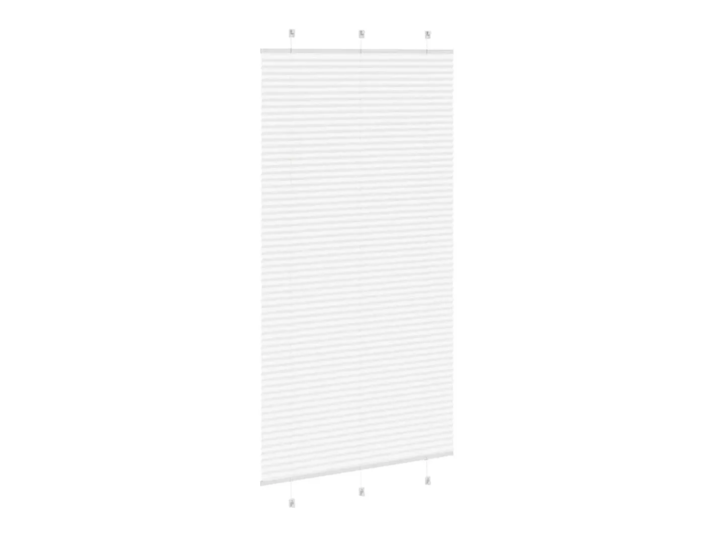 Estor plisado 105x200cm ancho tela 104,4cm poliéster Blanco