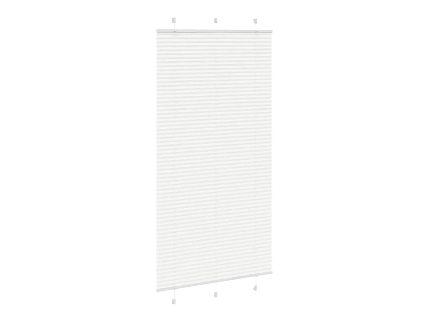 Estor plisado 105x200cm ancho tela 104,4cm poliéster Blanco