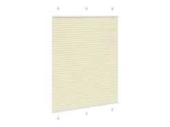 Estor plisado color 105x150cm ancho tela 104,4cm poliéster Crema New