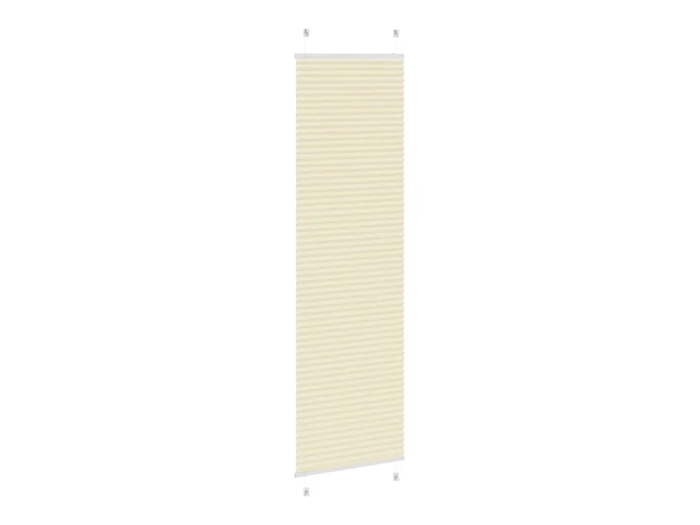 New Estor plisado color 65x200 cm ancho tela 64,4 cm poliéster Crema