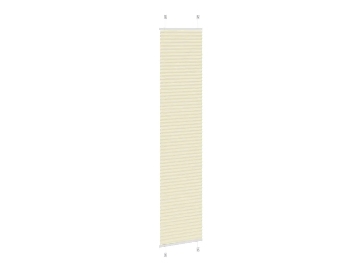 Hot Estor plisado color 45x200 cm ancho tela 44,4 cm poliéster Crema