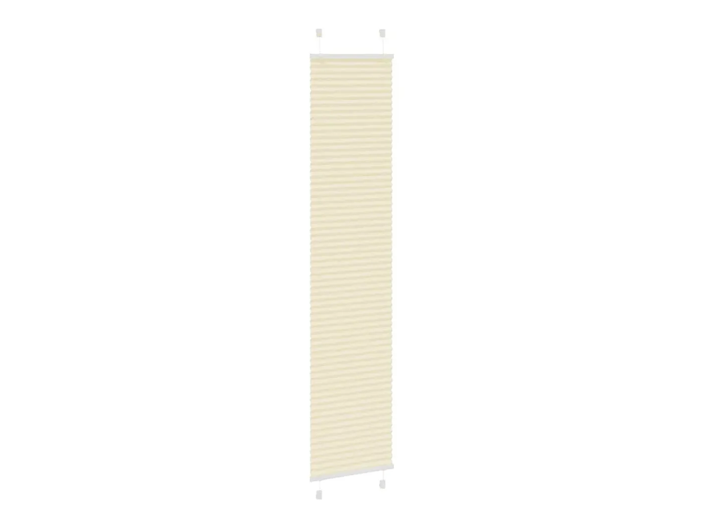 Hot Estor plisado color 45x200 cm ancho tela 44,4 cm poliéster Crema