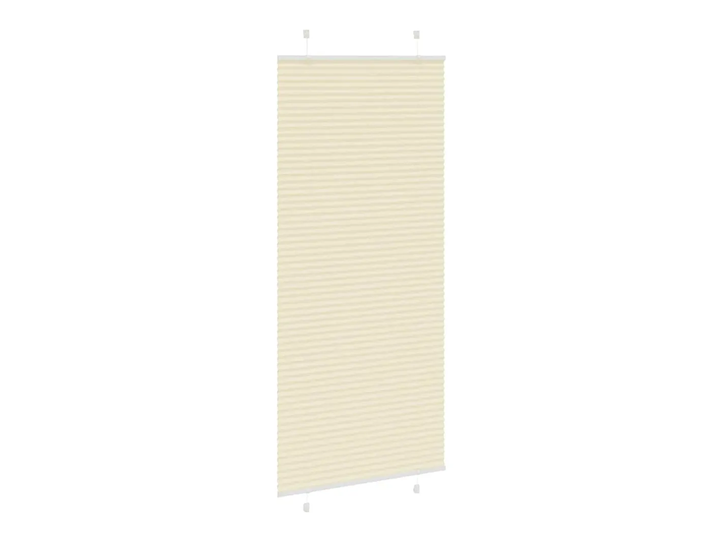 Estor plisado color 90x200 cm ancho tela 89,4 cm poliéster Crema Best