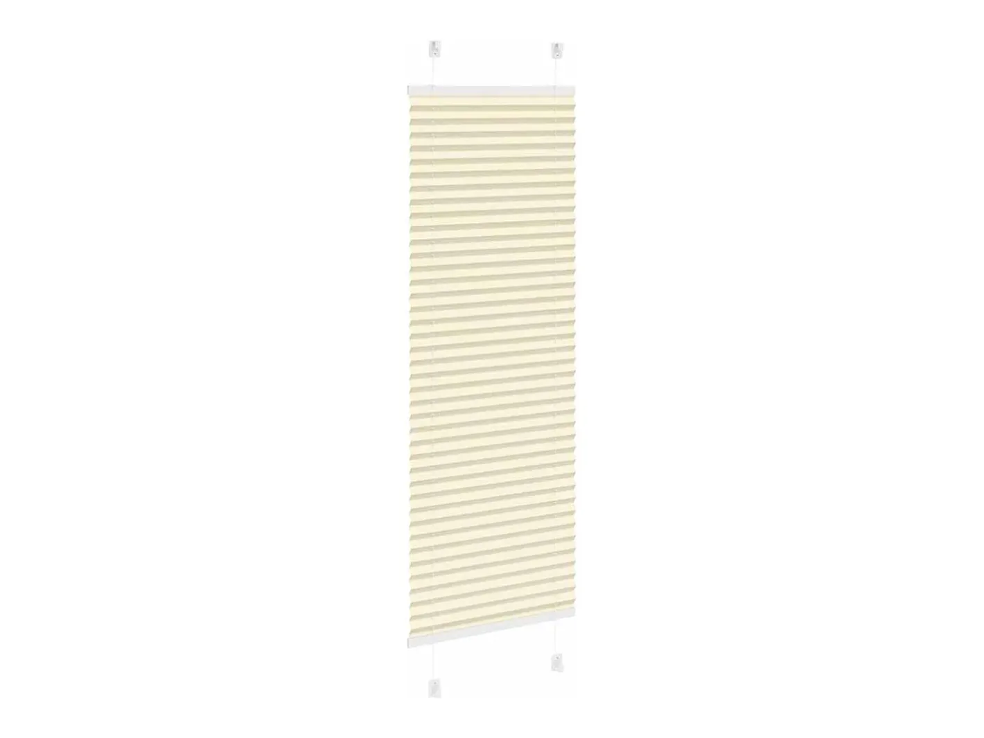 Estor plisado color 50x150 cm ancho tela 49,4 cm poliéster Crema