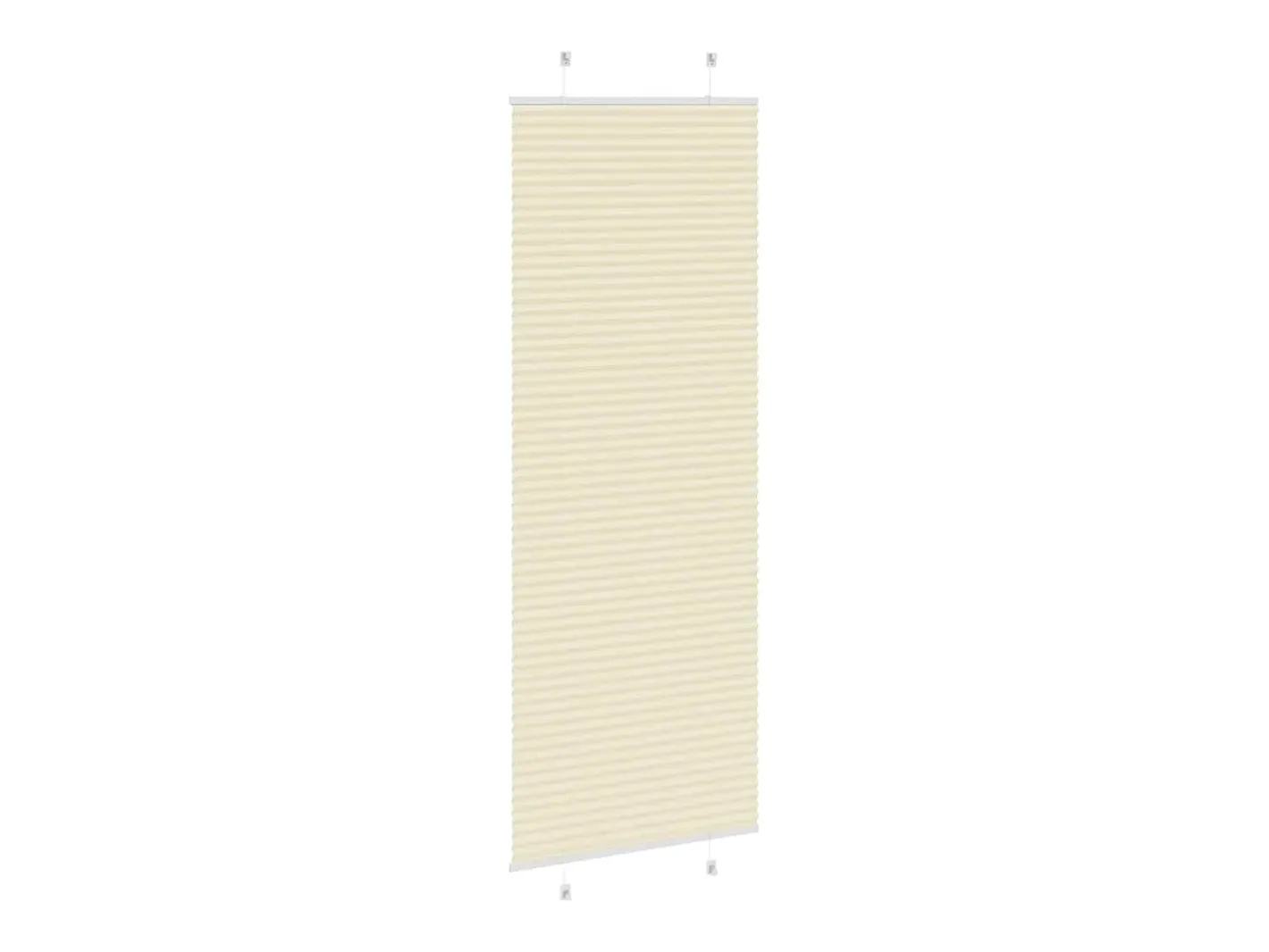 Estor plisado color 70x200 cm ancho tela 69,4 cm poliéster Crema Clearance