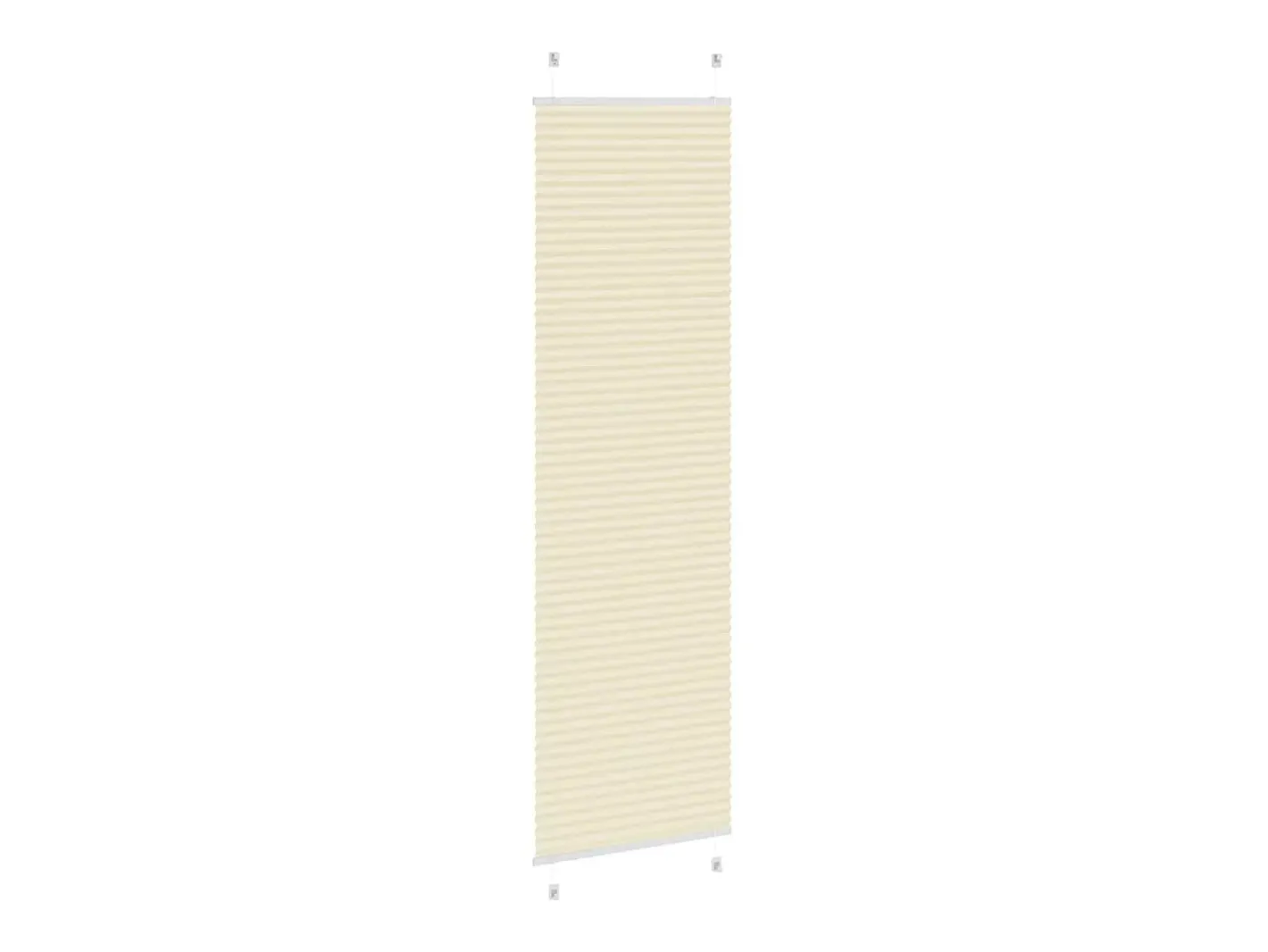 Ropa De Casa-Estor plisado color 55x200 cm ancho tela 54,4 cm poliéster Crema