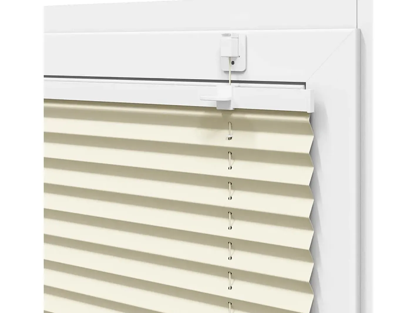 Estor plisado color 105x200cm ancho tela 104,4cm poliéster Crema New