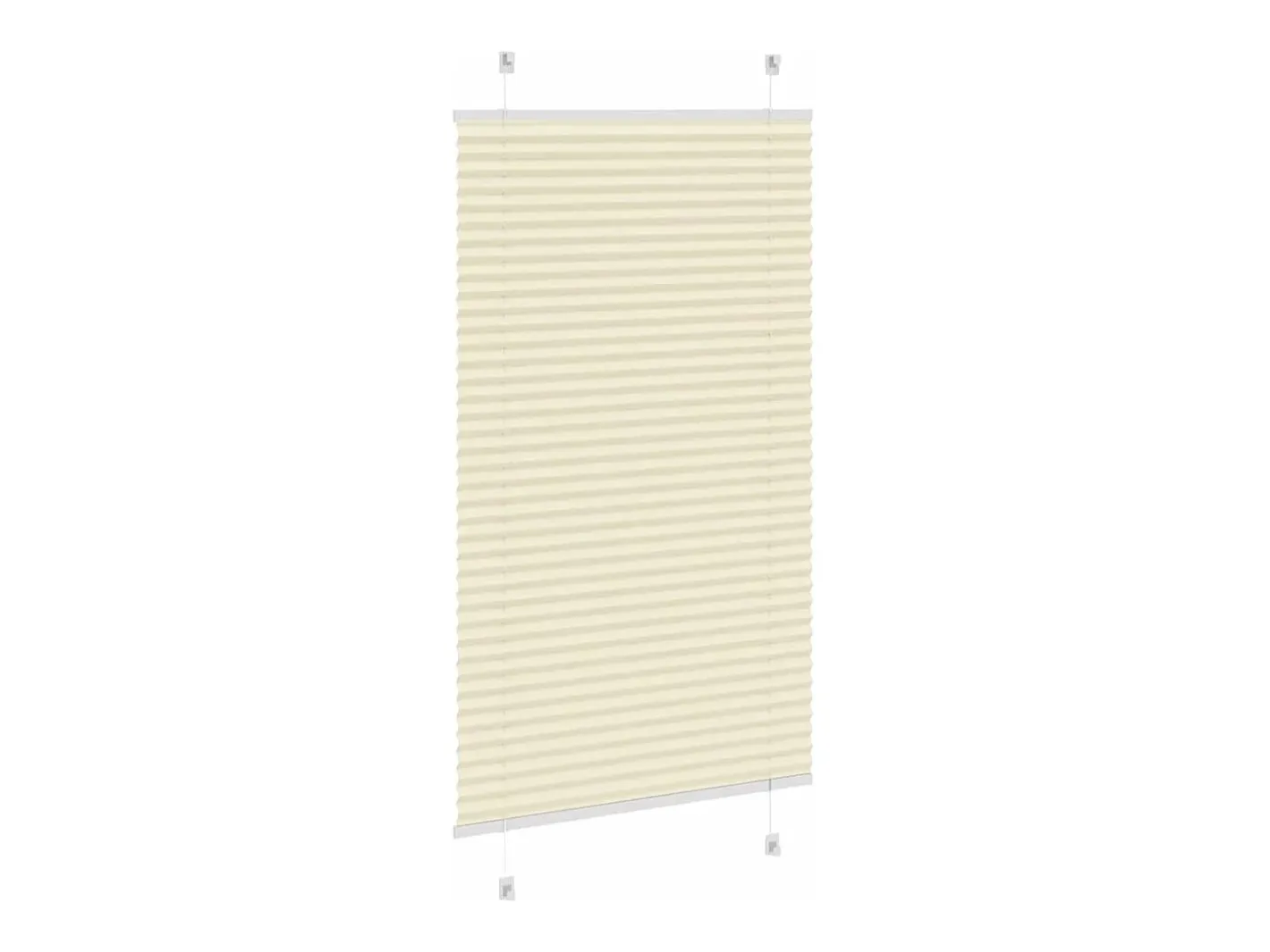 Sale Estor plisado color 70x150 cm ancho tela 69,4 cm poliéster Crema