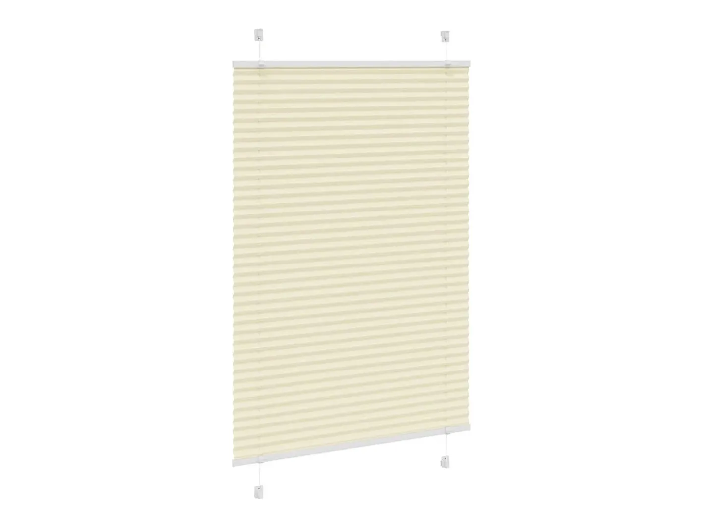 Ropa De Casa-Estor plisado color 90x100 cm ancho tela 89,4 cm poliéster Crema
