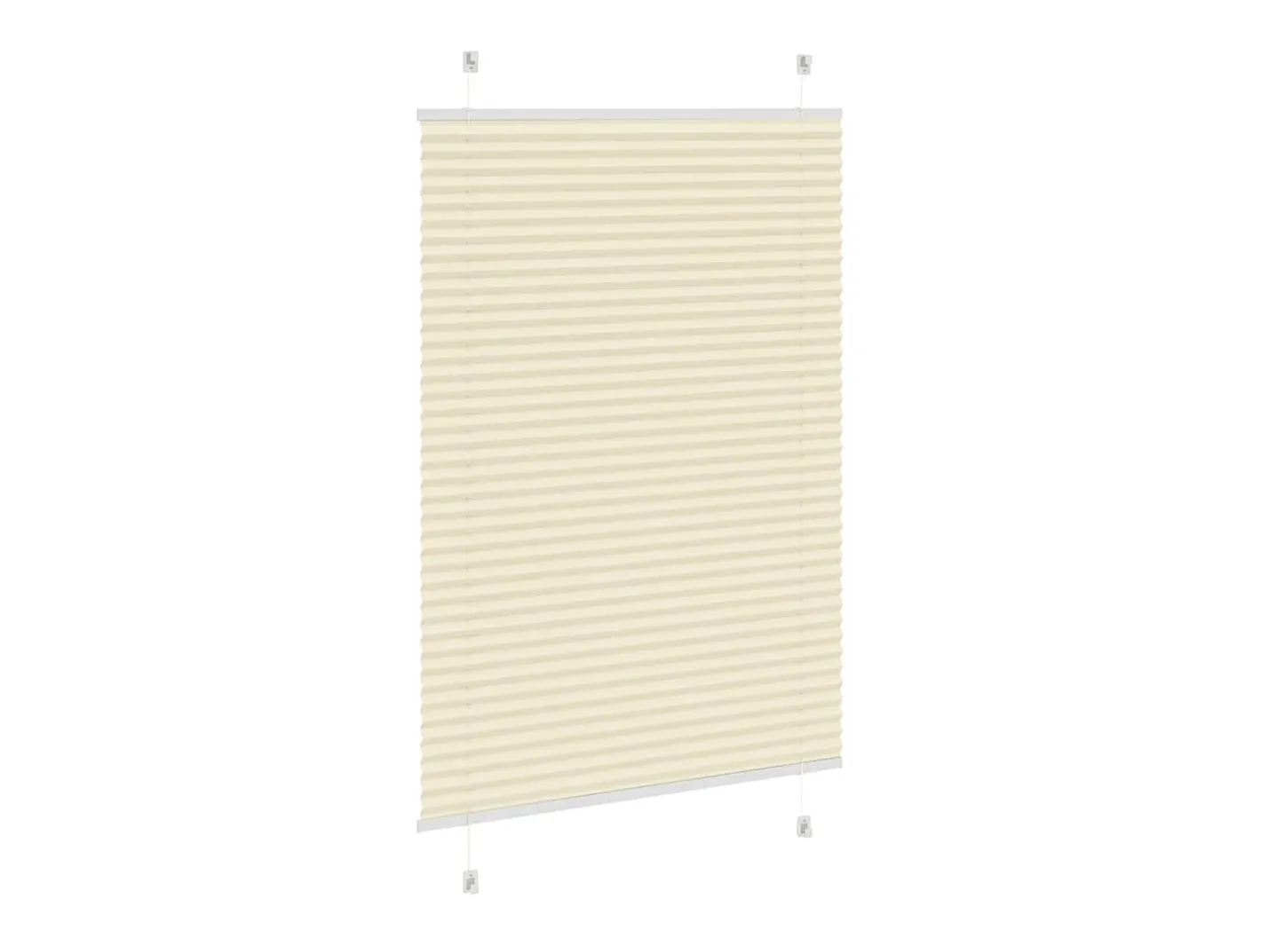 Ropa De Casa-Estor plisado color 90x100 cm ancho tela 89,4 cm poliéster Crema