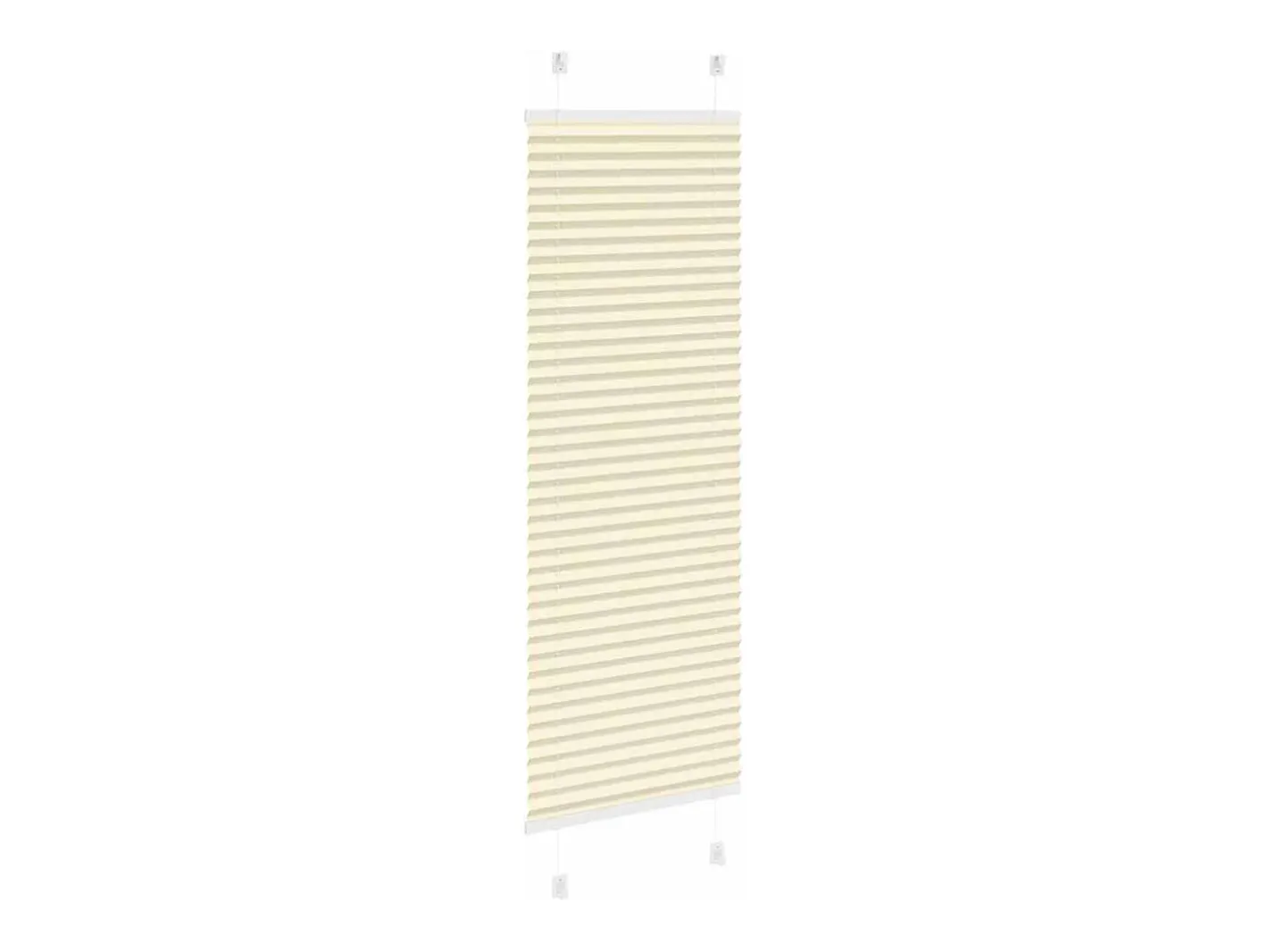 Ropa De Casa-Estor plisado color 45x100 cm ancho tela 44,4 cm poliéster Crema