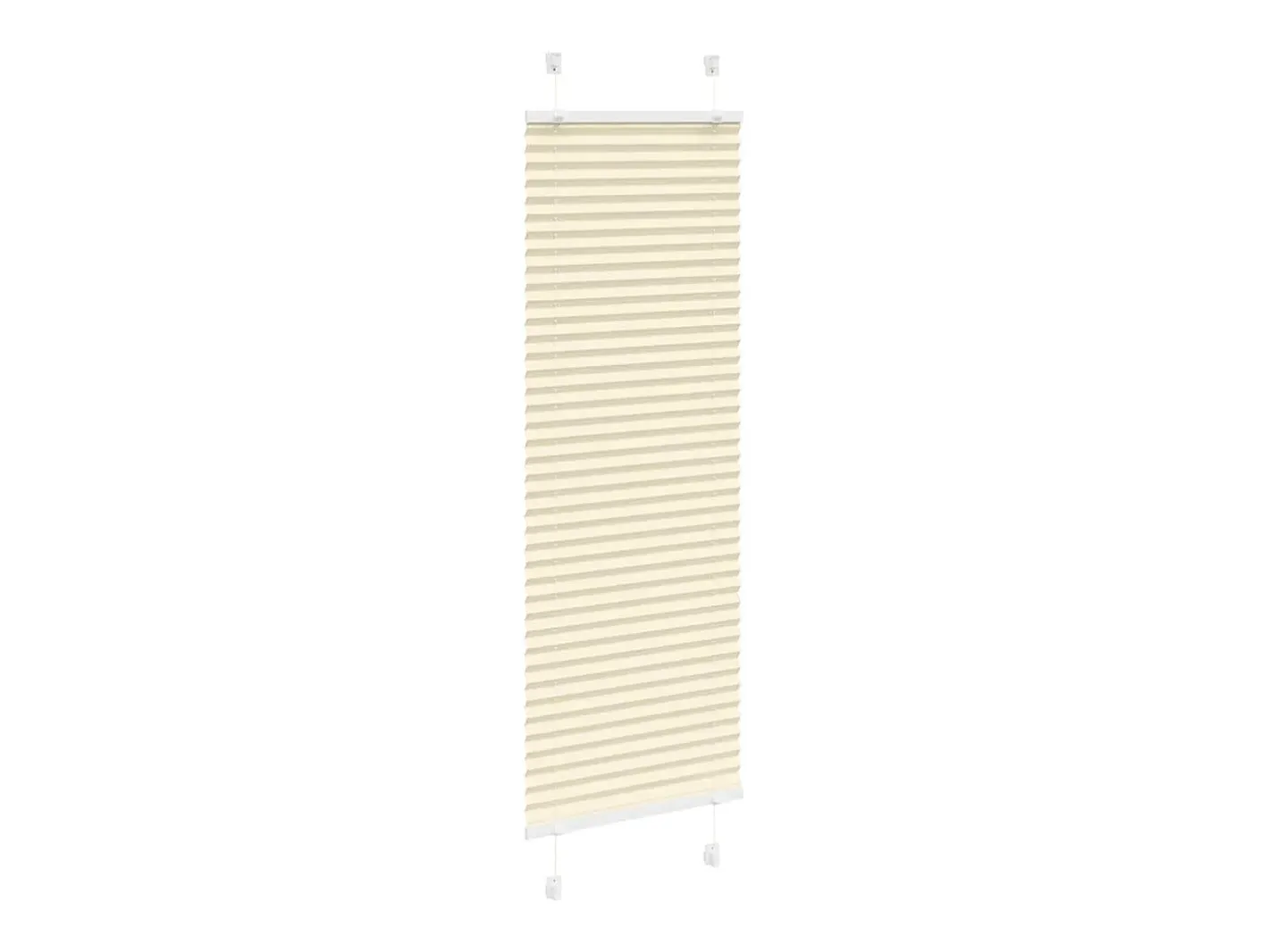 Ropa De Casa-Estor plisado color 45x100 cm ancho tela 44,4 cm poliéster Crema