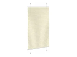 Estor plisado color 75x100 cm ancho tela 74,4 cm poliéster Crema Clearance