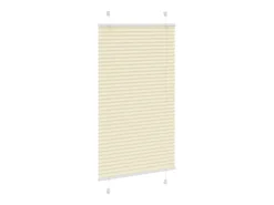 Ropa De Casa-Estor plisado color 80x100 cm ancho tela 79,4 cm poliéster Crema