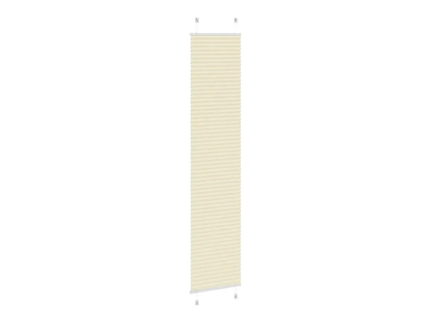 Ropa De Casa-Estor plisado color 50x200 cm ancho tela 49,4 cm poliéster Crema