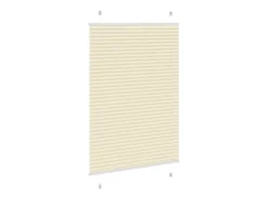 Estor plisado color 100x150 cm ancho tela 99,4cm poliéster Crema Hot