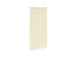 Estor plisado color 55x150 cm ancho tela 54,4 cm poliéster Crema