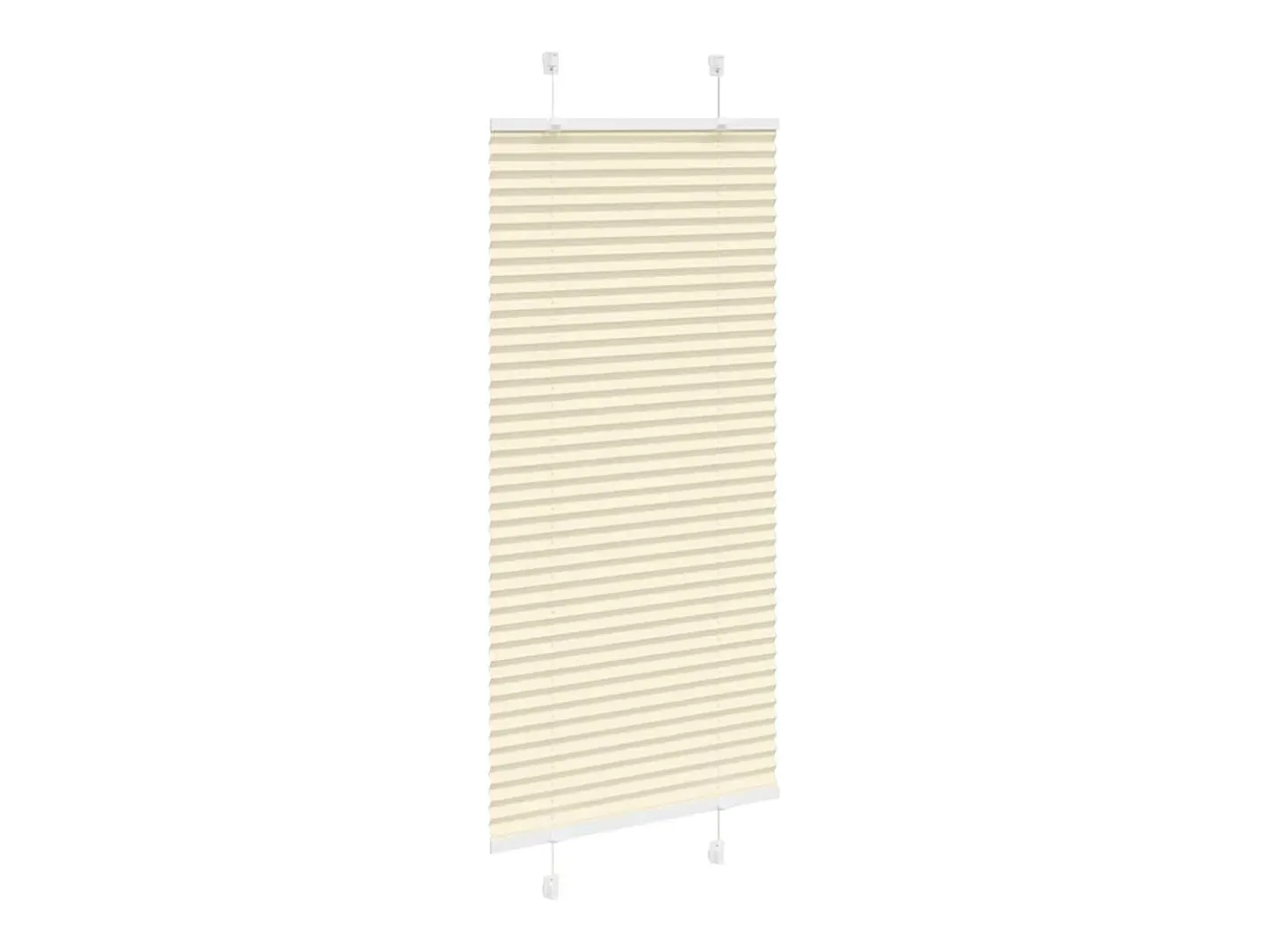 Estor plisado color 55x150 cm ancho tela 54,4 cm poliéster Crema
