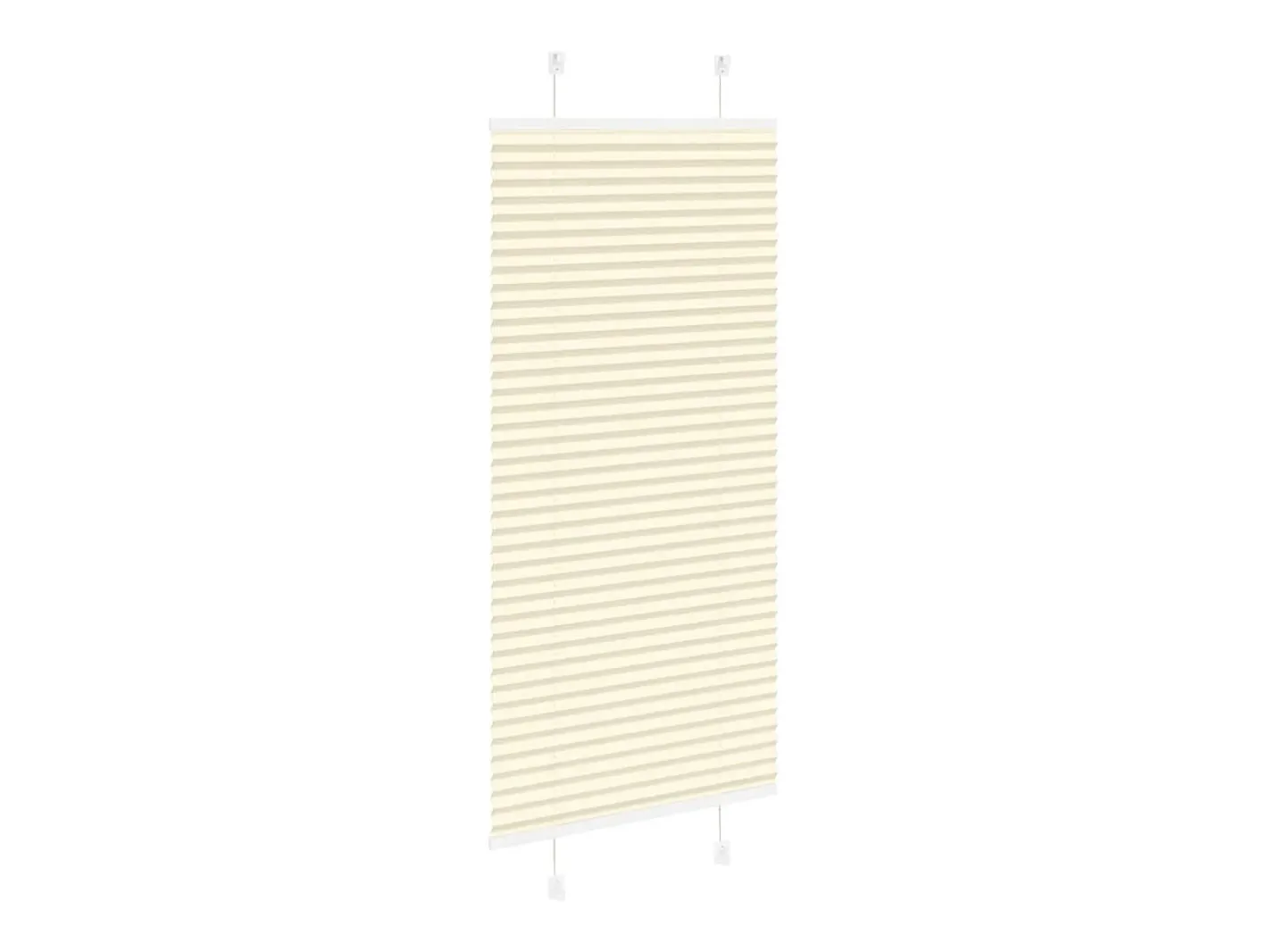 Estor plisado color 55x150 cm ancho tela 54,4 cm poliéster Crema