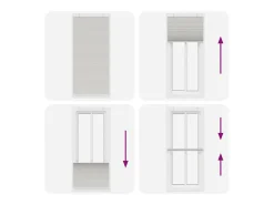 Ropa De Casa-Estor plisado claro 90x200 cm ancho tela 89,4 cm Gris