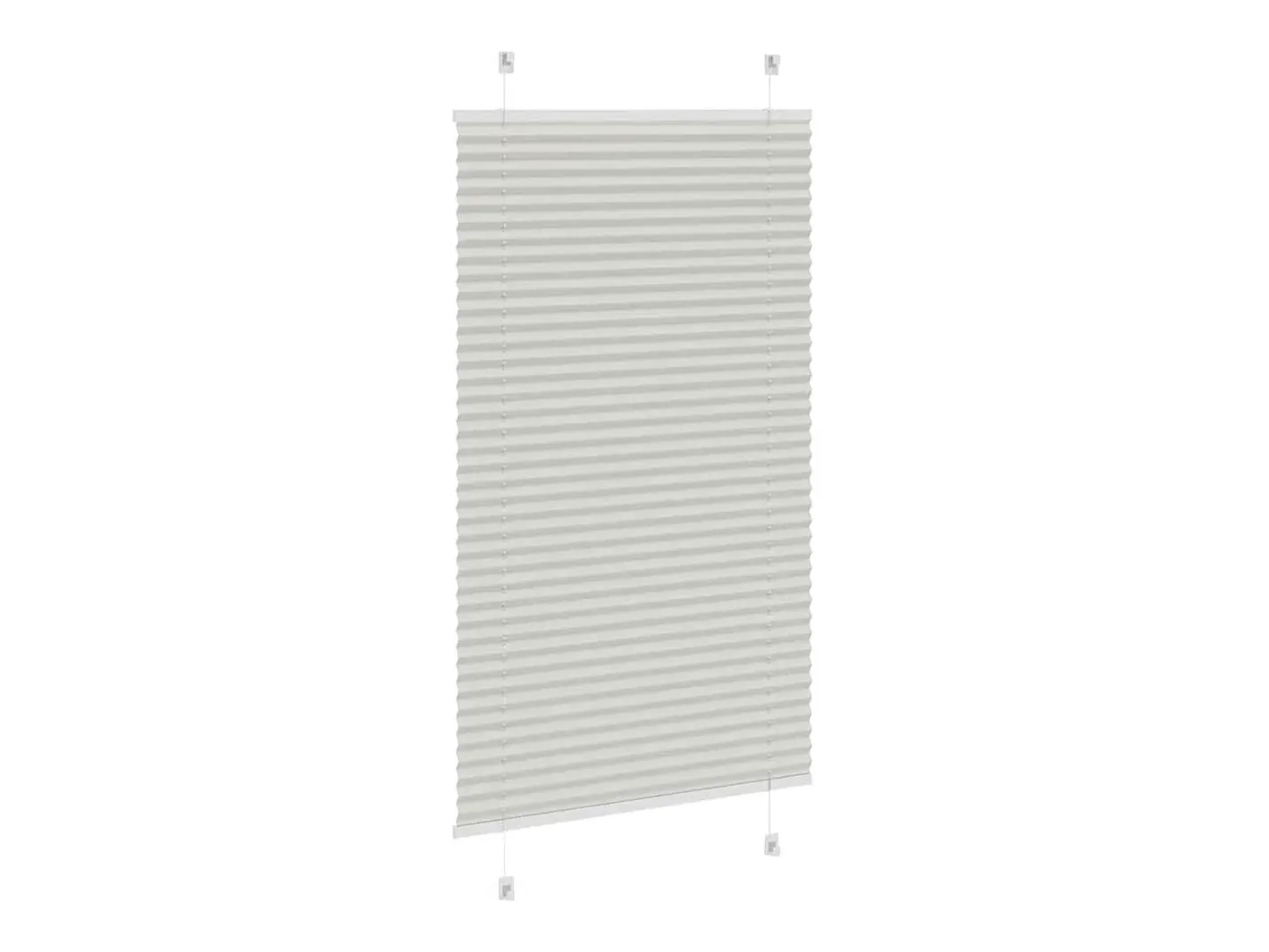 Estor plisado claro 75x100 cm ancho tela 74,4 cm Gris Best
