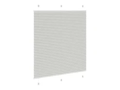 Ropa De Casa-Estor plisado claro 115x100cm ancho tela 114,4cm Gris