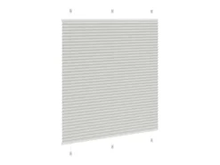 New Estor plisado claro 120x150cm ancho tela 119,4cm Gris