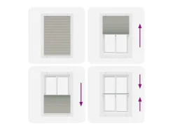 Ropa De Casa-Estor plisado claro 85x150 cm ancho tela 84,4 cm Gris