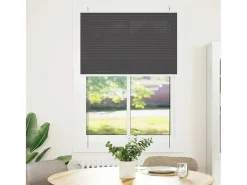 Estor plisado 100x150 cm ancho tela 99,4cm poliéster Negro Outlet