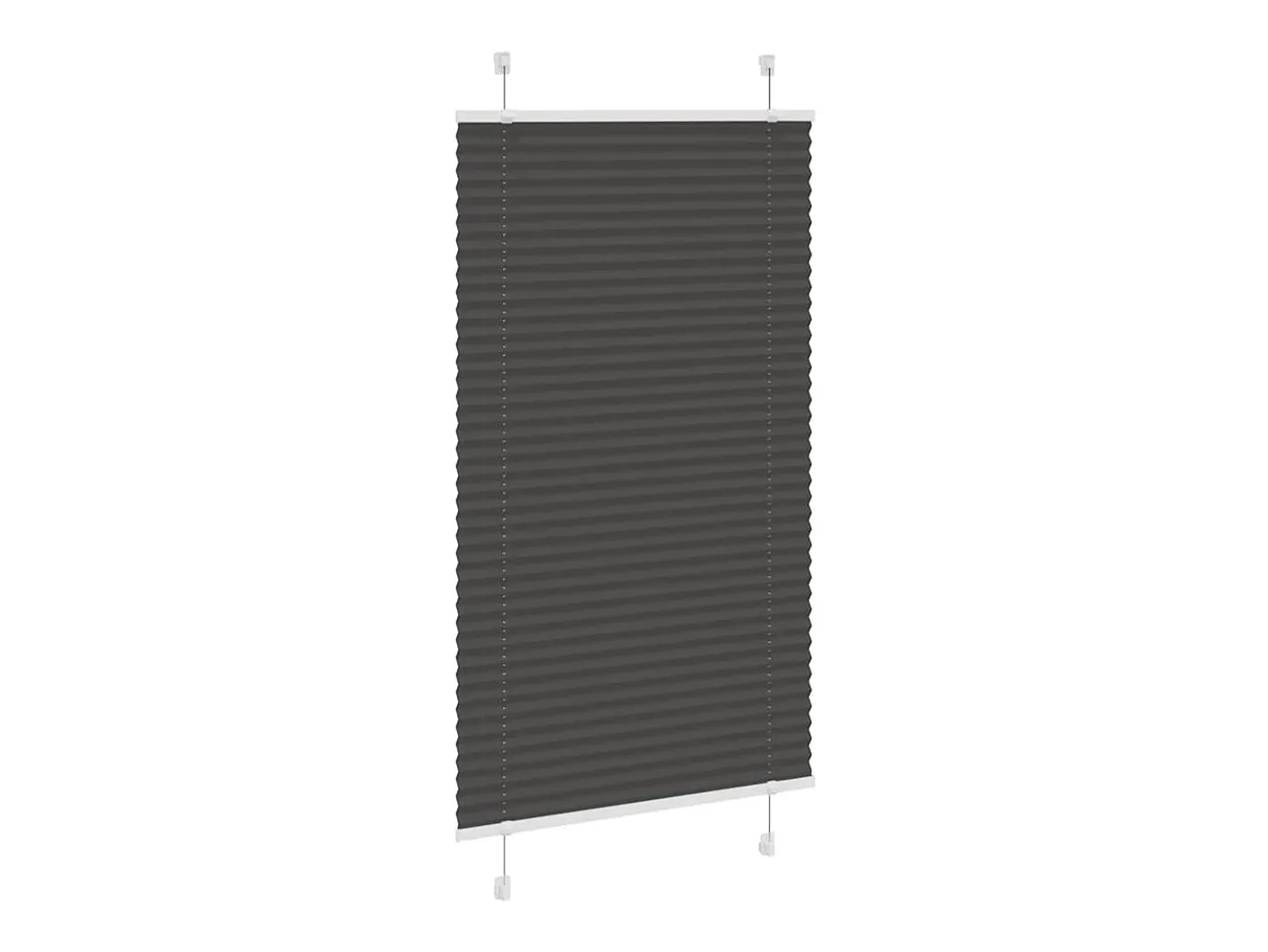 Ropa De Casa-Estor plisado 70x100 cm ancho tela 69,4 cm poliéster Negro