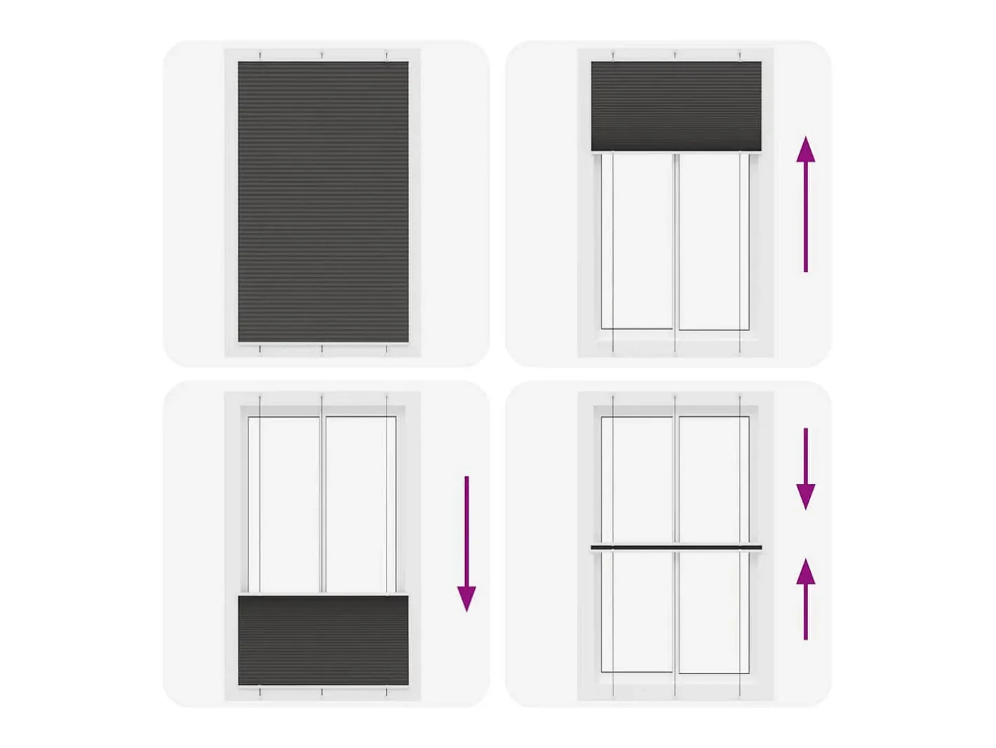 Best Estor plisado 120x200 cm ancho tela 119,4cm poliéster Negro