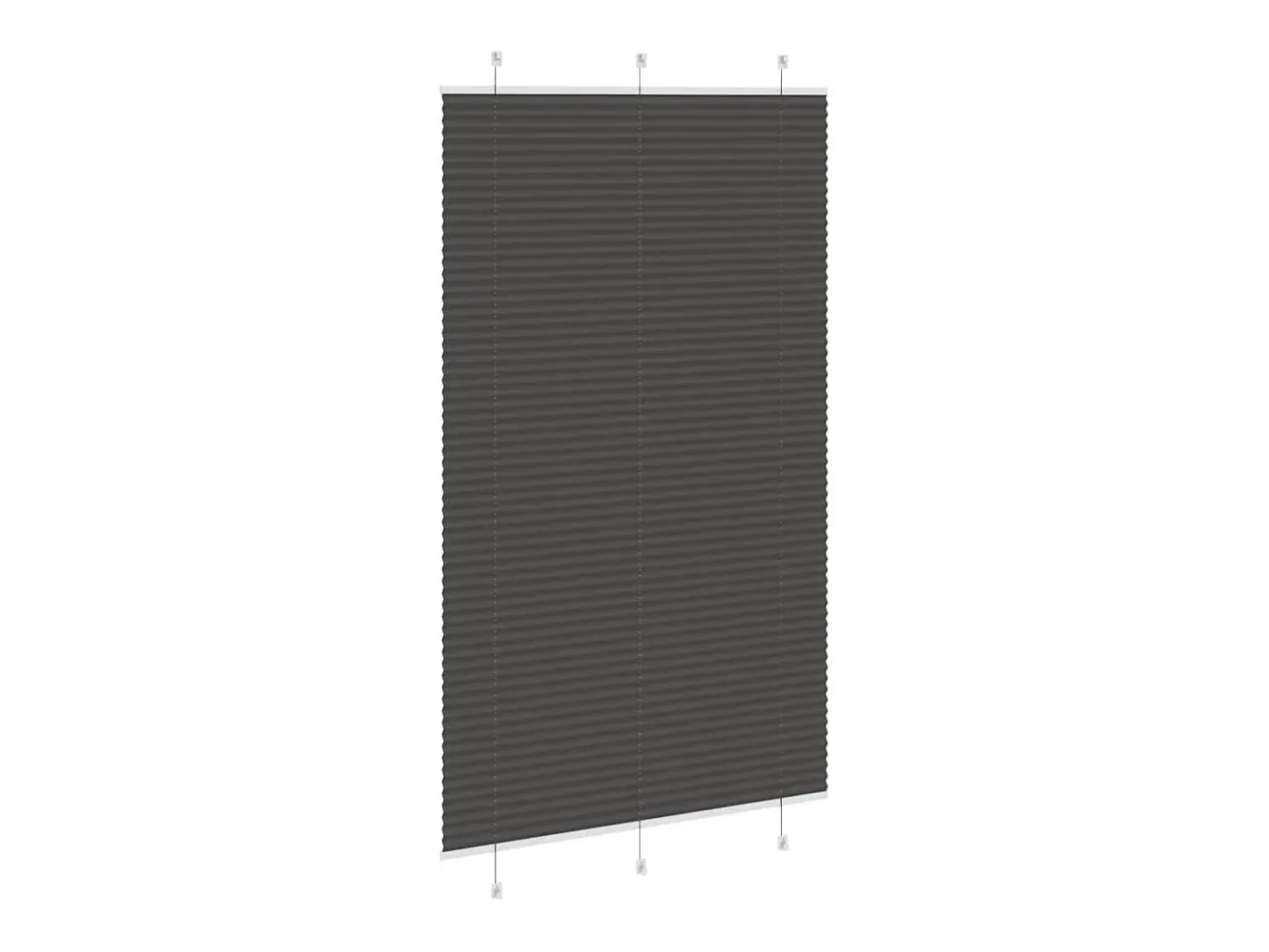 Best Estor plisado 120x200 cm ancho tela 119,4cm poliéster Negro