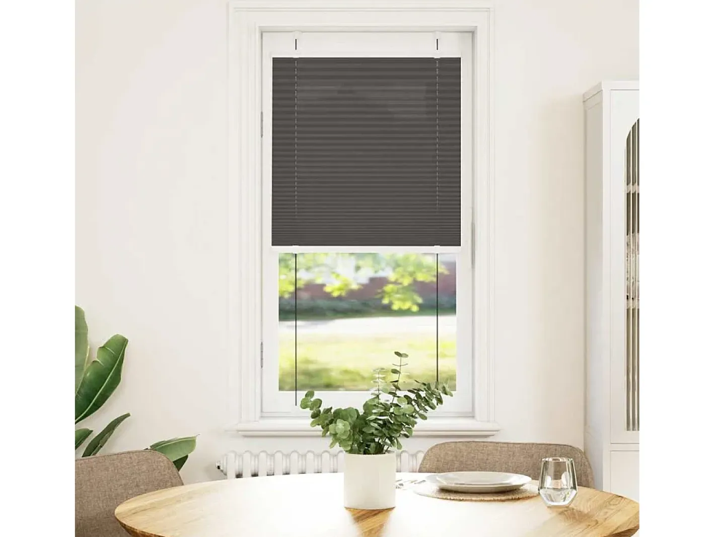 Discount Estor plisado 60x100 cm ancho tela 59,4 cm poliéster Negro