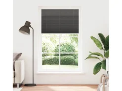Estor plisado 115x200 cm ancho tela 114,4cm poliéster Negro Online