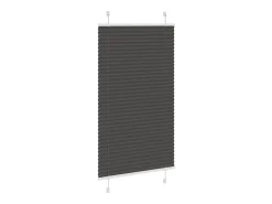 Estor plisado 70x150 cm ancho tela 69,4 cm poliéster Negro Best